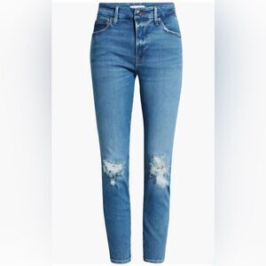 Good Legs Ripped High Waist Crop Skinny Jeans